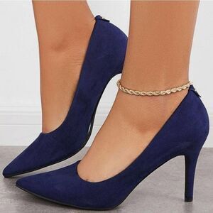 BRAND NEW ATTENTION ZOEY SUEDE POINTED TOE WOMEN"S LOW HEEL SHOES